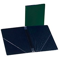 Marlo Plastics Choral Folder 7-3/4 X 11 With 7 Elastic Stays And 2 Clear, Flat, Diagonal Internal Pockets Green
